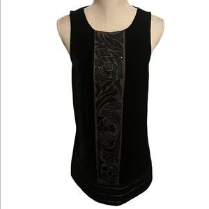 BCBGMAXAZRIA Black Velvet Shift Dress